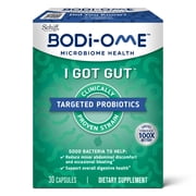 Bodi-Ome I Got Gut Targeted Probiotic Capsules (30 count), Clinically Proven Strain, Supports Immune and Digestive Health*, Survives Stomach Acid 100X Better‡, Microbiome Health, Gluten Free