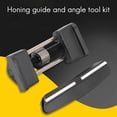thumbnail image 2 of Honing Guide and Angle Tool Set - Chisel Sharpening Jig & Knife Sharpener Angle Tool Kit for Knives and Wood Chisels,1 * honing guide rail 1 * angle tool kit,black & silver, 2 of 8