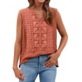 thumbnail image 3 of Kelon Tank Top for Women V Neck Boho Tops Work Blouses Business Casual Outfits Lightweight Shirt Casual Going Out Top, L, 3 of 6