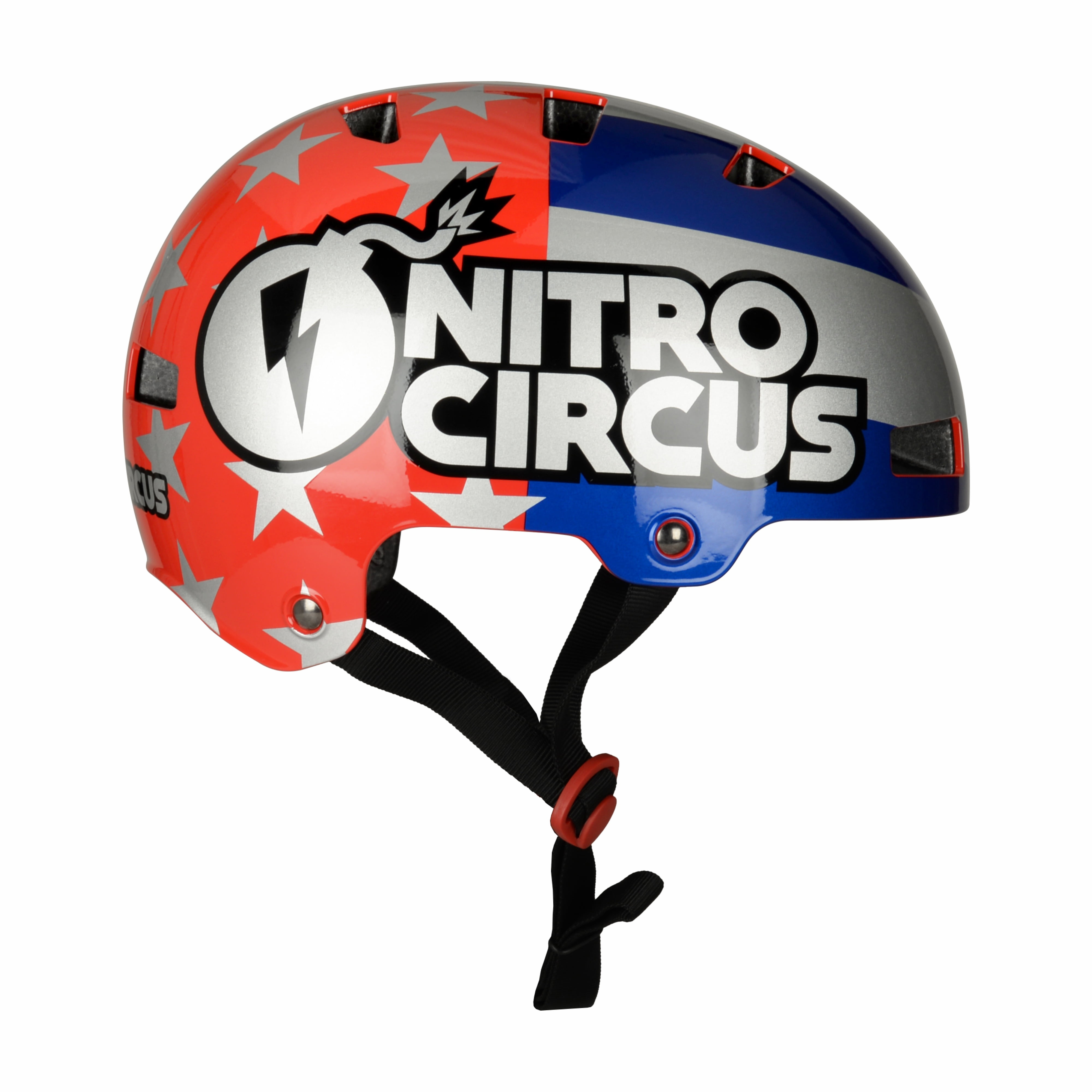 Hyper Bicycles Nitro Circus Helmet, Children Ages 8+, Blue/Silver
