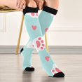 thumbnail image 5 of FREEAMG Cute Dog Paw Compression Socks for Men & Women Knee High Stockings for Running, Sport, Hiking & Travel, 5 of 7