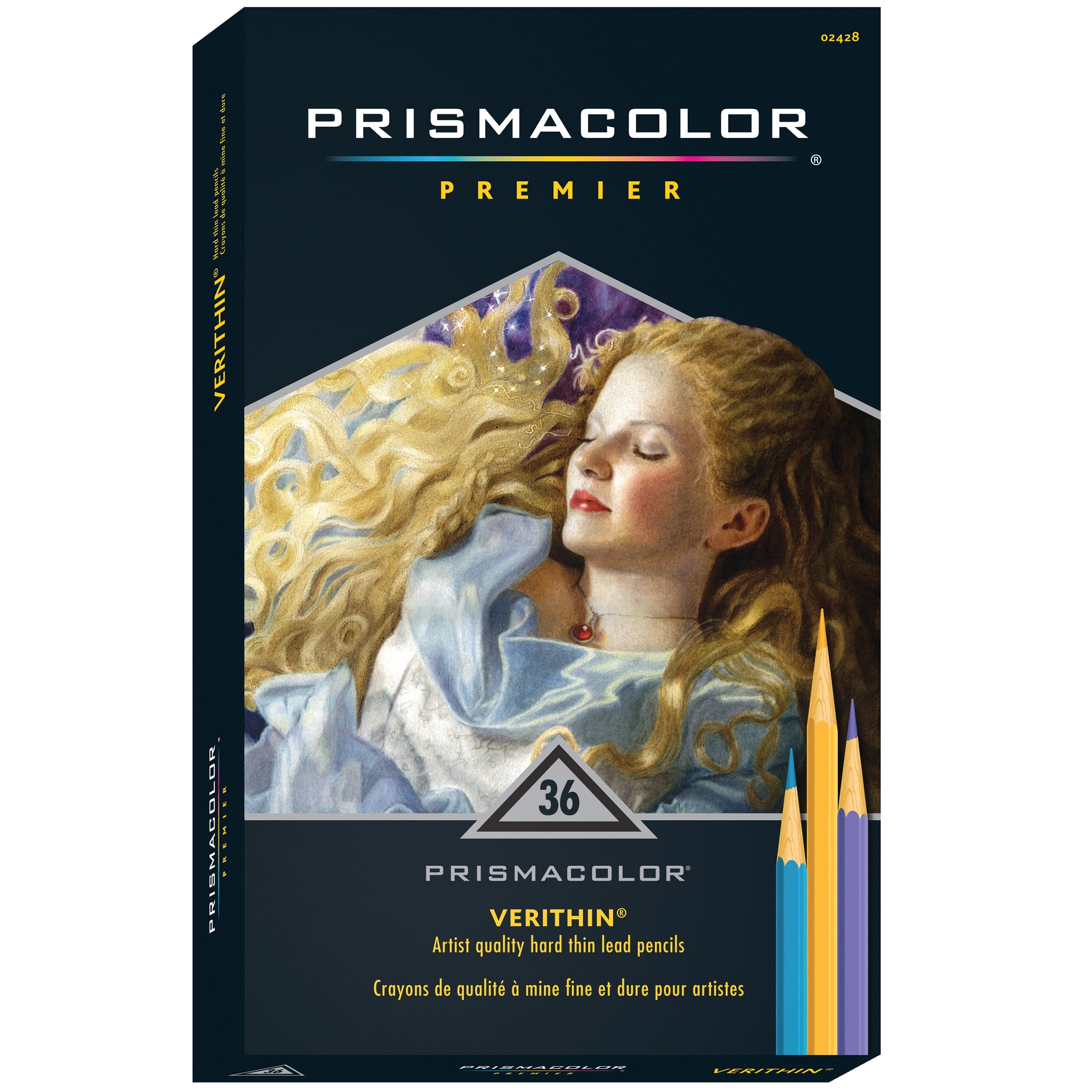 Prismacolor Premier Verithin Colored Pencils, Assorted Colors, 36 Count
