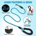 thumbnail image 3 of Jewyow Double Dog Leash,  360° Swivel Tangle Free Bungee Walking Training for Large Medium Dogs, Reflective Dog Leash for 2 Dogs, Blue, 3 of 7