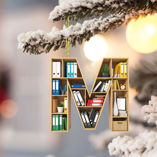 Wzzjkit 26 Letters Christmas Tree Decoration Pendant Christmas Tree Ornaments Personalized DIY Christmas Ornaments Christmas Decoration Xmas Tree Hanging Decor