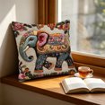 thumbnail image 4 of Floleo Cute Animal Print Pillow Cover, Colorful Quadruped Pattern Throw Pillowcase Removable Washable for Sofa Chair, Summer Home Decor for Living Room Bedroom, 4 of 4