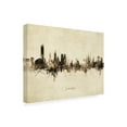 thumbnail image 2 of Michael Tompsett 'Wroclaw Poland Skyline Vintage' Canvas Art, 2 of 3