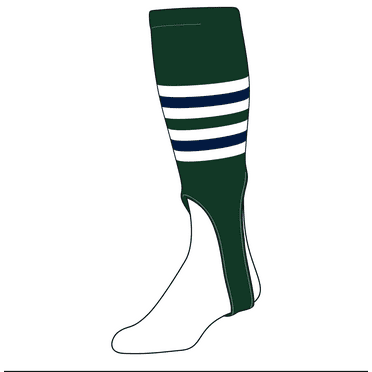 TCK Baseball Stirrups Large (300I, 7in) Dark Green, White, Navy