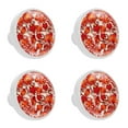 thumbnail image 1 of 4 Pcs Flower Pattern Knobs for Kitchen Cabinet Cupboard Dresser Bookcase Drawer Pulls Handles Round Home Decor, 1 of 5