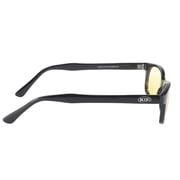 Original X-KDs Biker Shades Sunglasses Black Frames w/ Yellow Lenses