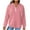 Pink Sweatshirt, variant on Qetyuw Waffle Hoodies for Women Quarter Zip Up Sweatshirt with Pocket Solid Color Drop Shoulder Long Sleeve Pullover