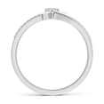 thumbnail image 2 of ANGARA Natural Diamond Heart Promise Ring in 14K White Gold for Women (Size-3.1mm | Color-H | Clarity-SI2) | April Birthstone, Birthday, Anniversary, Jewelry Gift for Women | Natural Diamond Ring, 2 of 10