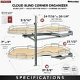 thumbnail image 3 of Rev-A-Shelf 5372-18-FOG-R Contemporary 37-5/8"W Cloud Two Tier Lazy Susan Style Blind, 3 of 7