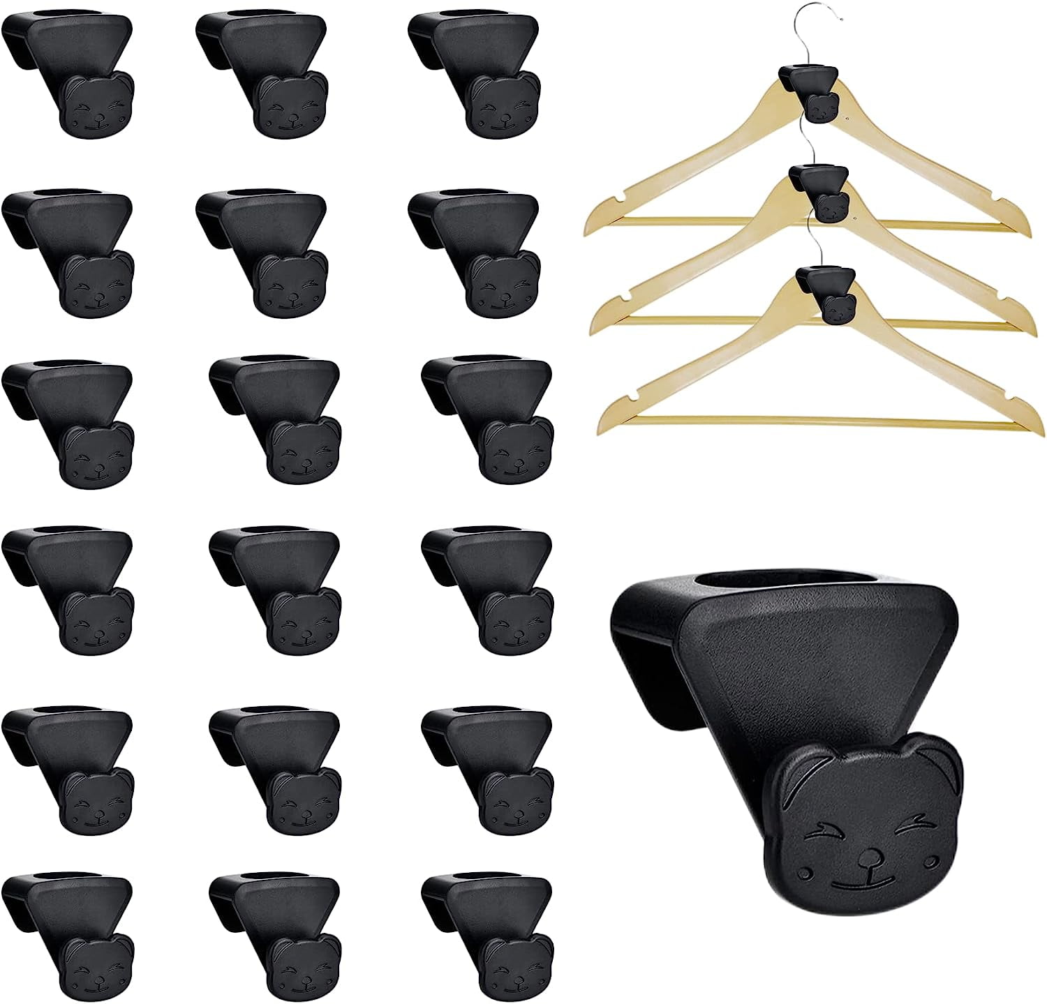 ® Closet Organizer. Clothes Hanger Connector Hooks. Triangle Hangers as