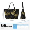 thumbnail image 4 of Daiia Golden Glitter Butterflies Beach Travel Bag - Water-Resistant Beach Bag, Lightweight Tote with 7 Pockets for Women and Men - Gym,Pool,Camping,Reusable Grocery Bag, 4 of 7