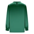 thumbnail image 7 of ClodeEU Button Down Shirts for Women, Satin Silk Shirts for Work, Basic Tops V Neck, Fashion Blouse Green,Womens Plus S, 7 of 7
