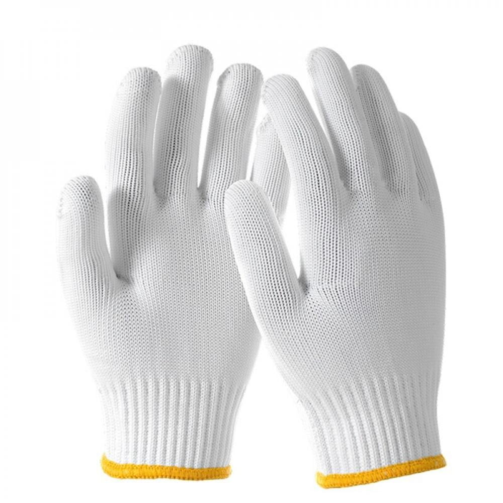 Evridwear Cotton Polyester String Knit Shell Safety Protection Work Gloves  for Painter Mechanic Industrial Warehouse Gardening Construction Men 