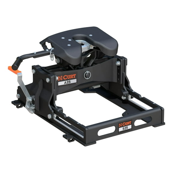 CURT 16551 A25 5th Wheel Slider Hitch for Short Bed Trucks, 25,000 lbs