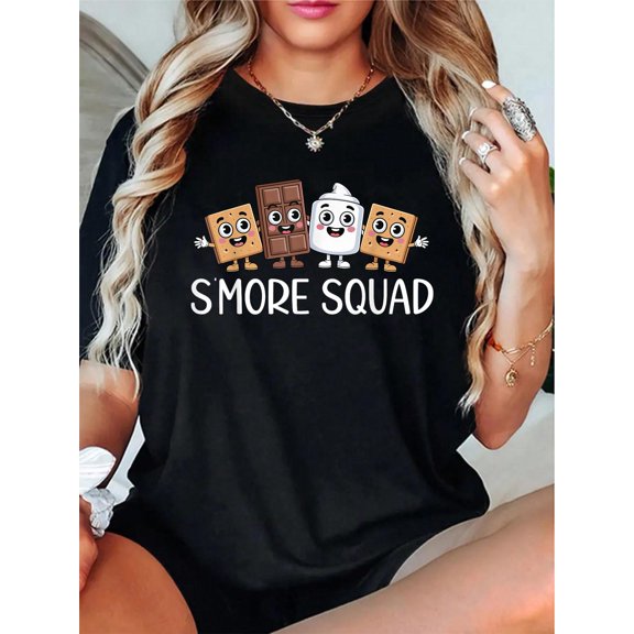 Smore Squad Camping Campfire Chocolate Marshmallow S'Mores T-Shirt - Unisex Camp Camping T Shirt
