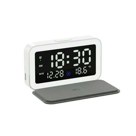 

Toma Multifunctional 15W Wireless Charger With Alarm Clock Night Light For Home Office Travel