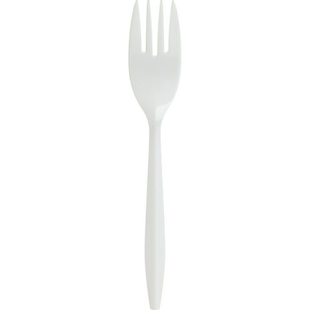 Medium Weight Polypropylene Cutlery Fork - Genuine Joe Medium-weight Cutlery Fork, 1000 / Carton, GJO20000