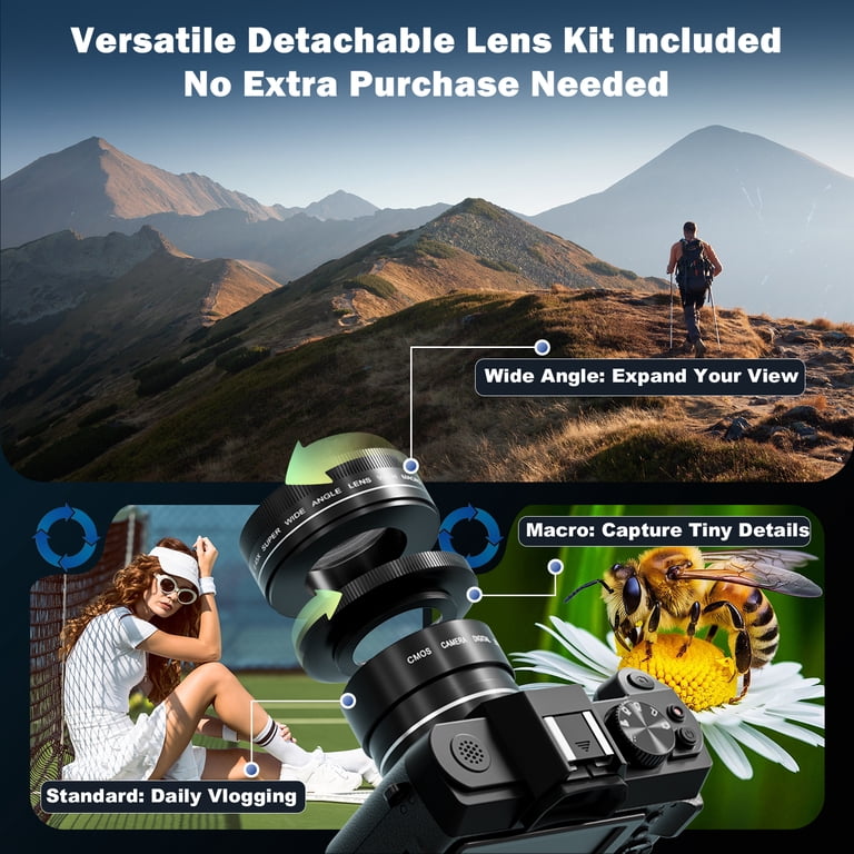 NBD Digital Camera 4K Ultra HD 48MP All-in-One Vlogging Camera