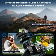 NBD Digital Camera 4K Ultra HD 48MP All-in-One Vlogging Camera with Wide Angle Lens, Digital Zoom 16x and 3 Screen