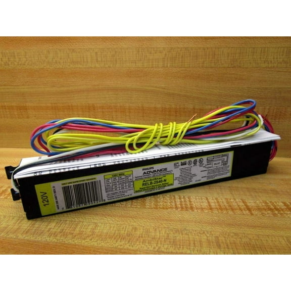 Philips Advance RELB-2S40-N Electronic Ballast, T12 Lamps, 120V Lighting, Black
