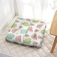 thumbnail image 3 of Fresh Watermelon Print Pillow&nbsp;– 22x22 Inch Square Floor Cushion, Dutch Velvet, Juicy Geometric Design for Yoga & Home Decor, 3 of 7