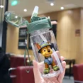 thumbnail image 4 of Vaso de agua para niños de 550 ml con diseño de la Patrulla Canina, vasos creativos con dibujos animados para bebés con pajitas, botellas de agua a prueba de fugas, vasos para exteriores para niños, 4 of 4