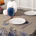 thumbnail image 5 of Fall Blue Pumpkin Tablecloth 60x84 Inch Rectangular，Leaves Thanksgiving Autumn Harvest Stain Resistant Table Cover for Holiday Party Picnic Dinner Farmhouse Decoration, 5 of 7