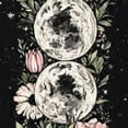 thumbnail image 6 of Patifu Flowers Moon Phases Stars Round Tablecloth 100% Polyester Stain-Resistant for Indoor Outdoor Restaurants Weddings Parties 54"-58, 6 of 8