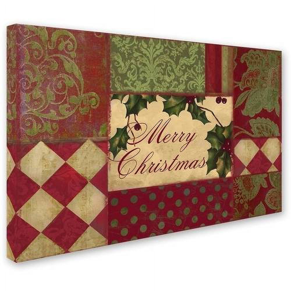 Trademark Fine Art "Merry Christmas Patchwork I" Canvas Art by Color Bakery