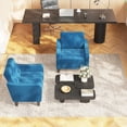 thumbnail image 6 of LAZZO Mid-Century Modern Accent Chair, Comfy Tufted Armchair for Living Room and Office, Blue, 6 of 8