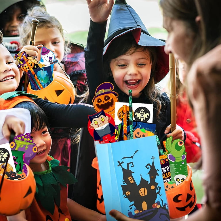 JOYIN 96 Pcs Halloween Pencils And Rulers Stationery Set Included 48Pcs...