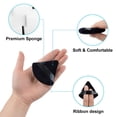 thumbnail image 3 of 4 Pieces Powder Puff Triangle Soft Makeup Powder Puff Face Makeup Sponge Puff Velour Makeup Puff Pure Cotton Powder Puff for Loose Mineral Powder Cosmetic Body Contouring Tools Black, 3 of 5