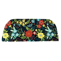 Jordan Manufacturing 41.75" x 18.75" Black Floral Rectangular Contoured Outdoor Settee Swing Bench Cushion