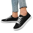 thumbnail image 4 of Casual Shoes for Women Shoes Fashionable Unisex Lace Up Canvas Sneakers Comfortable Flat Breathable Everyday Wear For Women Men, 4 of 9