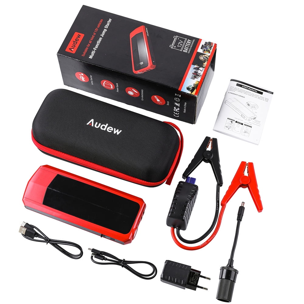 6 in 1 Multi-Function Audew Car Jump Starters 2000A 20000mAh Battery Charger 