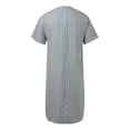 thumbnail image 3 of WEAIXIMIUNG T-Shirts pour Hommes Manches Courtes Abaya Rayé avec Poche Design Décontracté Long, 3 of 7