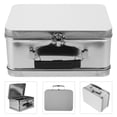 thumbnail image 3 of Miangastore Decorative Trinket Box Tinplate Keepsake Storage Box Tinplate Gift Box with Handle, 3 of 8