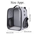 thumbnail image 2 of Bolsa de transporte para gatos, mochila para gatos, mochila cuadrada para llevar al aire libre, bolsas de viaje para mascotas, bolso de hombro doble transpirable transparente para gatos zhangyuxiang LED, 2 of 2