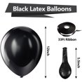 thumbnail image 3 of Black Balloons Latex Party Balloons - 100 Pack 12 inch Round Helium Balloons for Black Themed Wedding Graduation Anniversary Birthday Party Backdrop Prom Send off Decorations 2025, 3 of 11