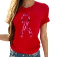 thumbnail image 1 of Yhmxh T-shirts pour Femmes T-shirt à Col Rond Imprimé Poitrine à Manches Courtes Haut T-shirt d'Été Hauts d'Été pour Femmes Manches Courtes Chemises d'Été Maillots de Corps T-shirts pour Femmes, 1 of 4