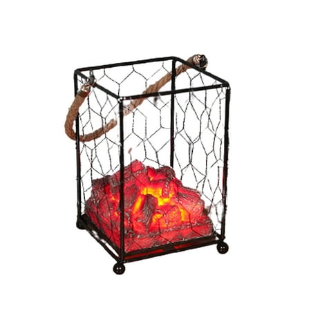 

YMH Halloween Simulated Charcoal Flame LED Light Festival Hanging Fireplace Ornament