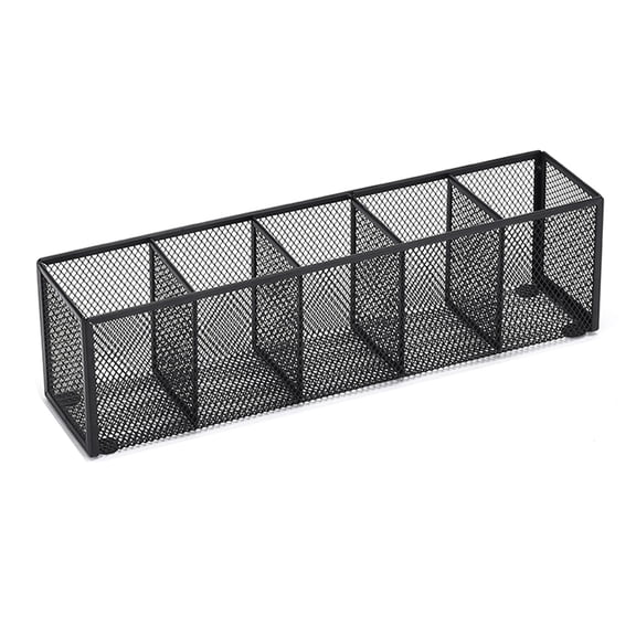 Pencil Holder, Black Mesh Pen Organizer Storage Basket, Cubicle Desk, Makeup Brush Holders, Offices, 34*9.5*8cm - Style:Style 2;