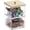 2-Tier, Square, variant on FacoFaco Clear Paper Clip Holder with Bamboo Lid Thick Acrylic Self-dispensing Office Supply Accessory Organizer   (Clips Not Included)