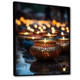 thumbnail image 2 of Designart "Festival Of in Orange Indian Art" Indian Floater Framed Canvas Print, 2 of 7