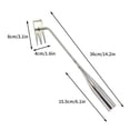 thumbnail image 3 of HongHeng Weeding Artifact Uprooting Weeding Tool, Premium Manganese Steel forged Weed Puller 3 Teeth, Hand Weeder Tool for Gardening with Long Handle (14.2 inch stainless steel), 3 of 4