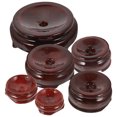 thumbnail image 4 of Shisuyan 6pcs Crystal Ball Stand Round Hollow Sphere Ball Wood Base Crystal Ball Display Rack, 4 of 8