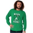 thumbnail image 5 of Baseball Athlete Work From Homebase Men's Long Sleeve Tee T Shirt Brisco Brands X, 5 of 6
